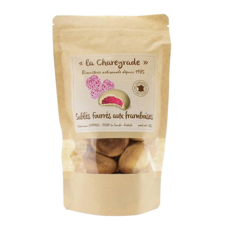 Achat Sablés fourrés à la framboise la Chareyrade 140g