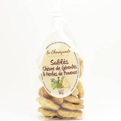 Biscuits salés Chèvre et herbes de Provence la Chareyrade 90g