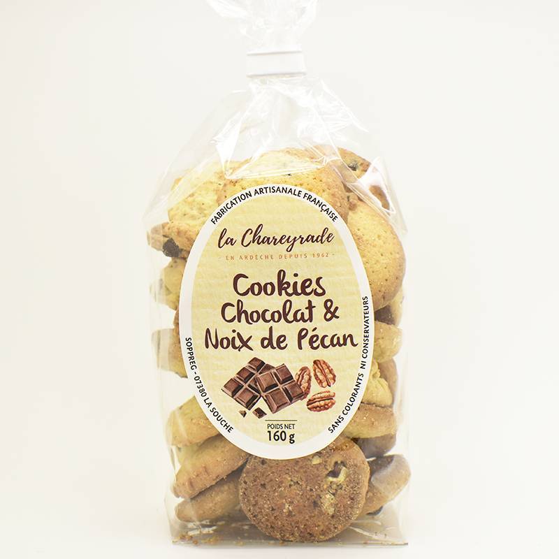 Achat Cookies chocolat et noix de pécan 160 g - La Chareyrade