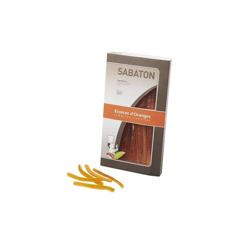 Achat Écorces d'oranges confites en lamelles SABATON - 300g