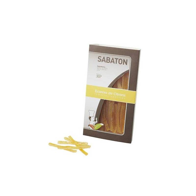 Achat Écorces de citrons confites en lamelles SABATON - 300g