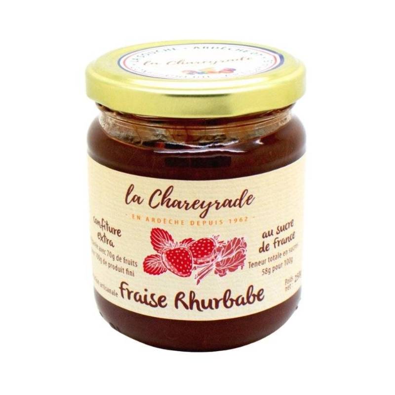 Achat Confiture de fraise rhubarbe 250g La Chareyrade