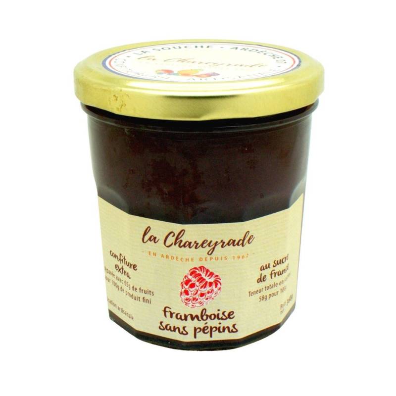 Achat Confiture de framboise sans pépins 360g La Chareyrade