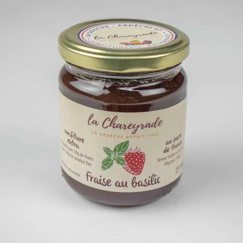 Achat Confiture de fraise au basilic 250g La Chareyrade