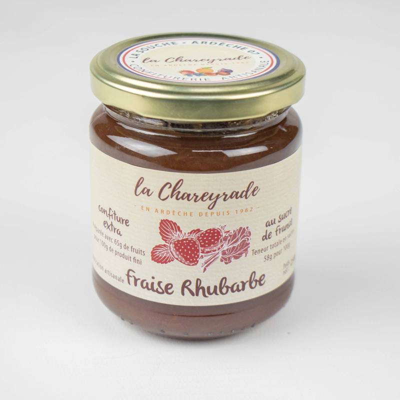 Achat Confiture de fraise rhubarbe 250g La Chareyrade