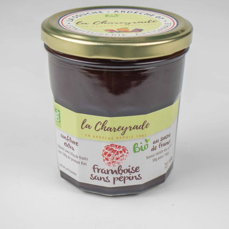 Achat Confiture Framboise Bio 360g La Chareyrade