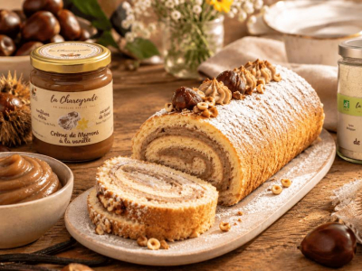 Gâteau Roulé à la Crème de Marrons d’Ardèche